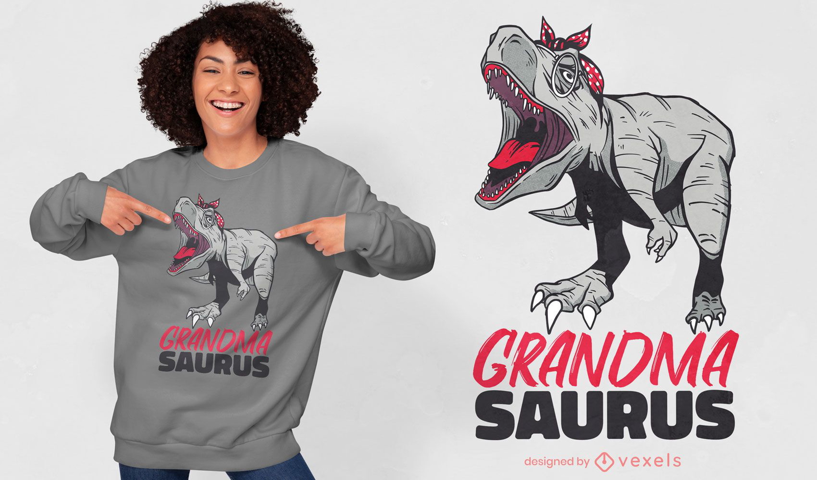 Download Grandma Saurus T Shirt Design Vector Download