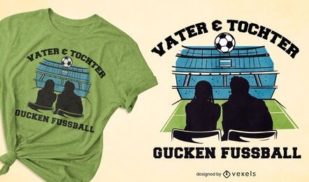 Father daughter soccer t-shirt design