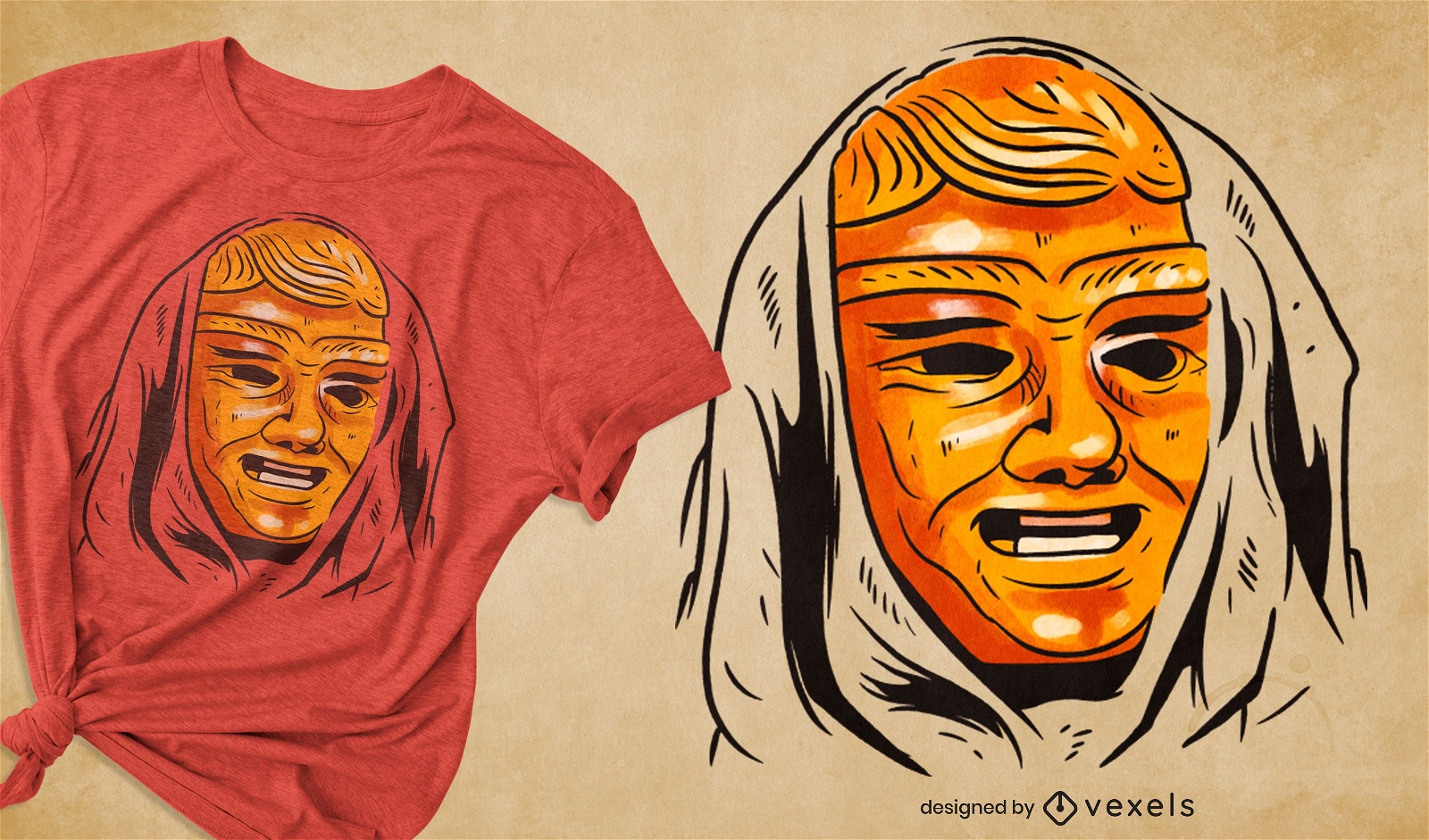 Karneval festliche Maske T-Shirt Design