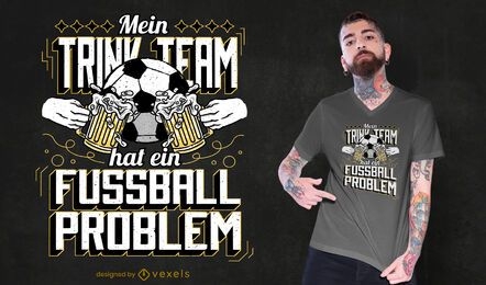 Diseño de camiseta de cerveza del equipo de fútbol.