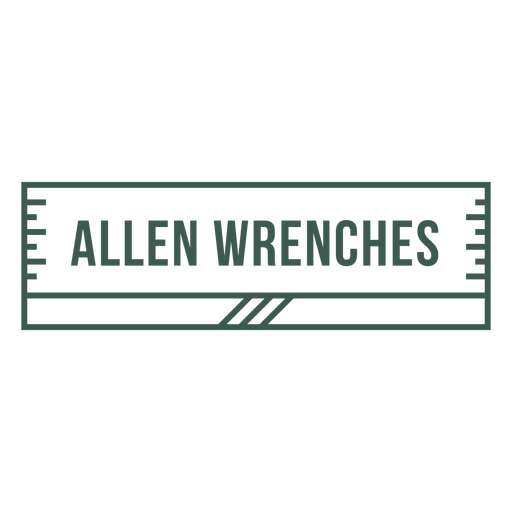 Allen wrenches label stroke PNG Design