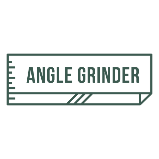 Angle grinder tool label stroke