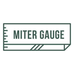 Miter gauge label stroke PNG Design