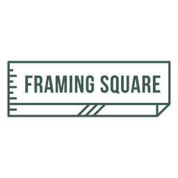 Framing square label stroke PNG Design
