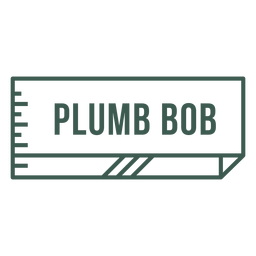 Plumb bob label stroke PNG Design