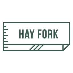 Hay fork label stroke PNG Design Transparent PNG