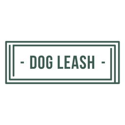 Dog leash label stroke PNG Design