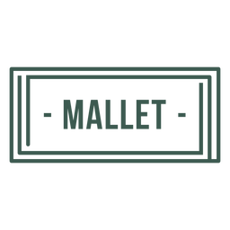 Mallet label stroke  PNG Design