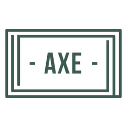 Axe label stroke PNG Design