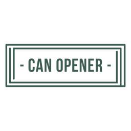 Can opener label stroke PNG Design Transparent PNG