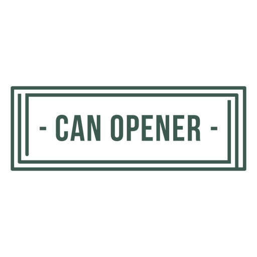 Can opener label stroke PNG Design