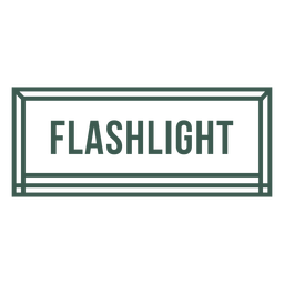 Flashlight tool label stroke PNG Design