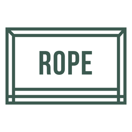 Rope rectangular label stroke PNG Design