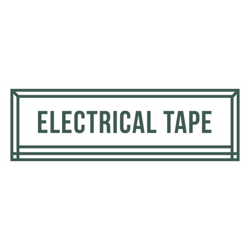 Electrical tape label stroke PNG Design