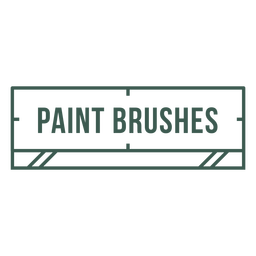 Pain brushes label stroke PNG Design