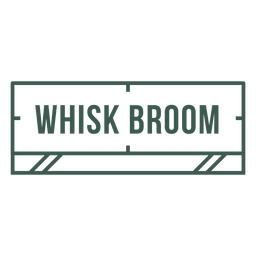 Whisk broom label stroke PNG Design