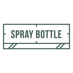 Spray bottle label stroke PNG Design Transparent PNG