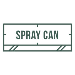 Spray can label stroke PNG Design