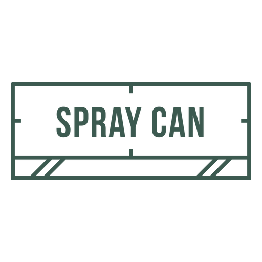 Spray can label stroke