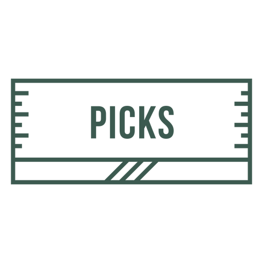 Picks label stroke PNG Design