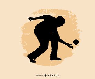 Sport bocce player people silhouette Sport bocce player people silhouette