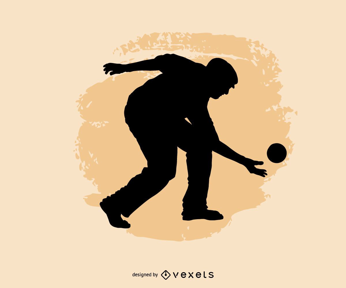 Sport bocce player people silhouette