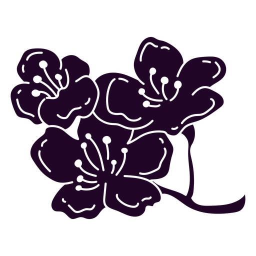 Pretty flowers cut out PNG Design
