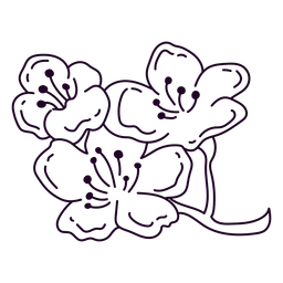 Buttercup Flowers Stroke PNG & SVG Design For T-Shirts