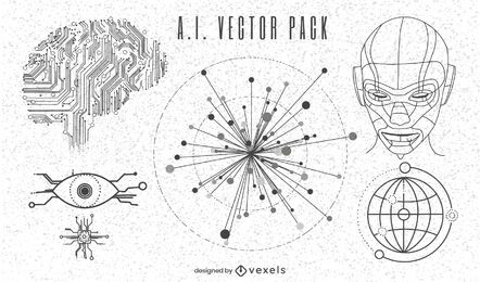 Artificial intelligence vector pack