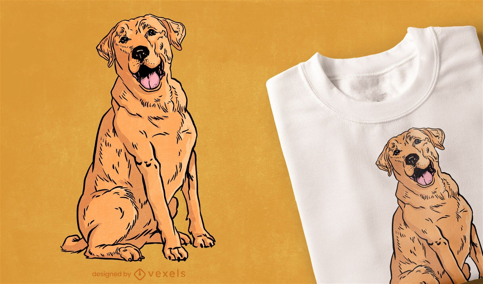 Diseño de camiseta de perro labrador