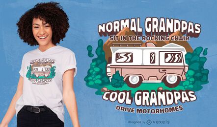 Opas fahren Wohnmobil-T-Shirt Design