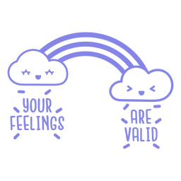 Your feelings are valid quote flat PNG Design