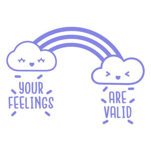 Your feelings are valid quote flat PNG Design