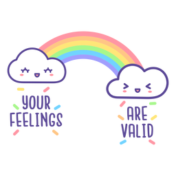 MentalHealth-Rainbows-Kawaii-VinylColor-CR - 3 Diseño PNG