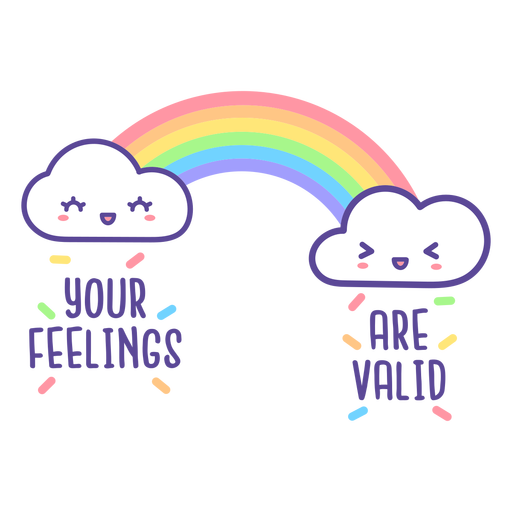 Your feelings are valid quote cute PNG Design