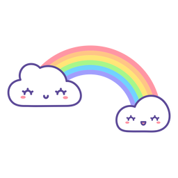 Lindas nubes y arcoiris Diseño PNG Transparent PNG