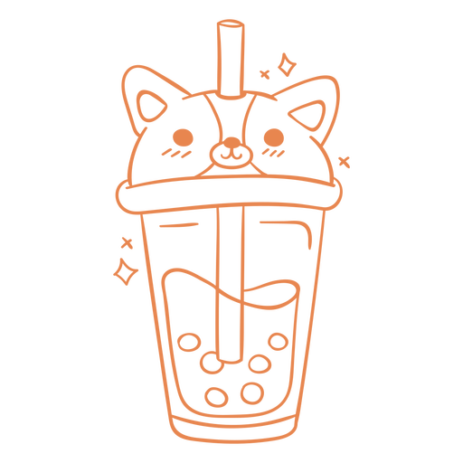 Drinks-BobaTeaAnimals-GradientKawaii-Stroke-CR - 6 Desenho PNG