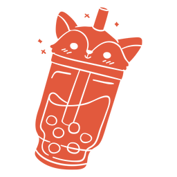 Getränke-BobaTeaAnimals-GradientKawaii-Vinyl-CR - 1 PNG-Design