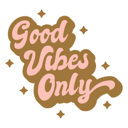 Good vibes only badge Transparent PNG