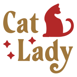 Cat lady badge Transparent PNG