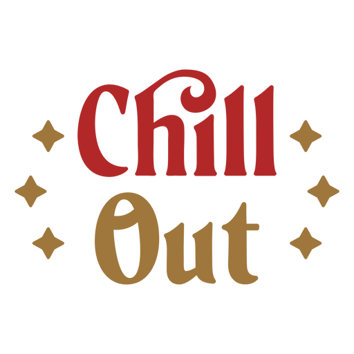 Chill out quote badge PNG Design