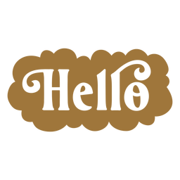 Hello quote cut out badge PNG Design