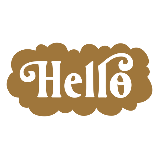 Hello quote cut out badge PNG Design