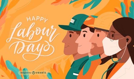 Happy labour day holiday illustration
