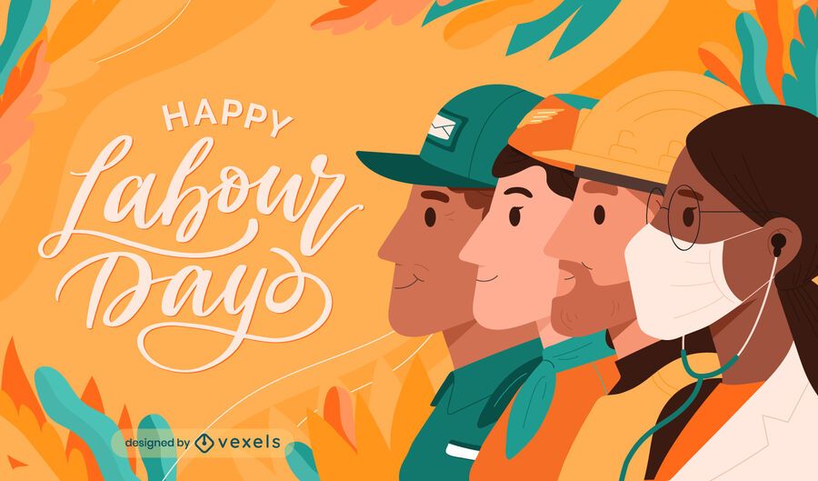 Feliz día del trabajo ilustración de vacaciones Feliz día del trabajo ilustración de vacaciones