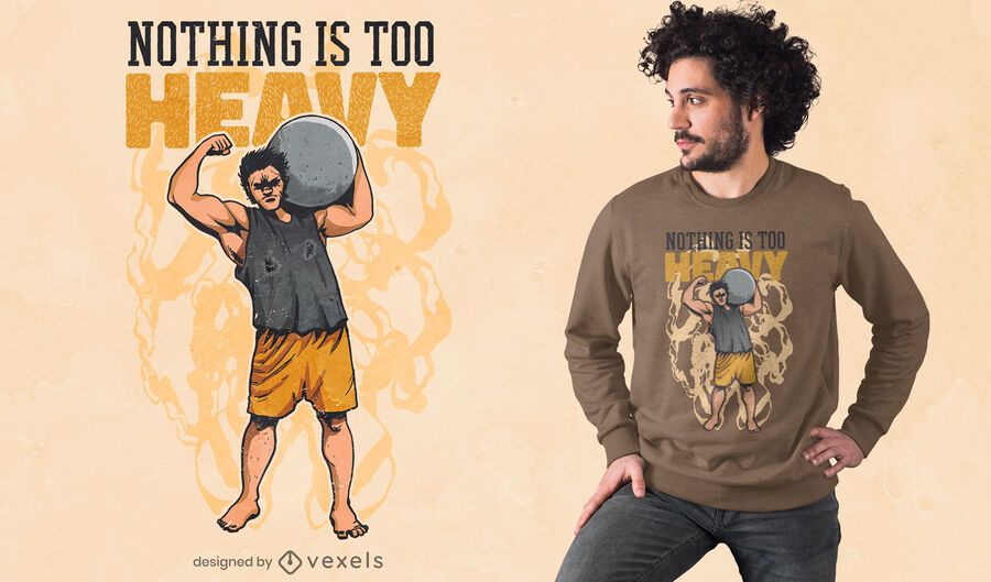 Weightlifting strongman quote t-shirt design Weightlifting strongman quote t-shirt design