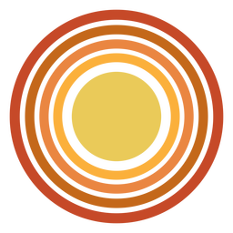 Gradiente de forma de círculo solar Desenho PNG