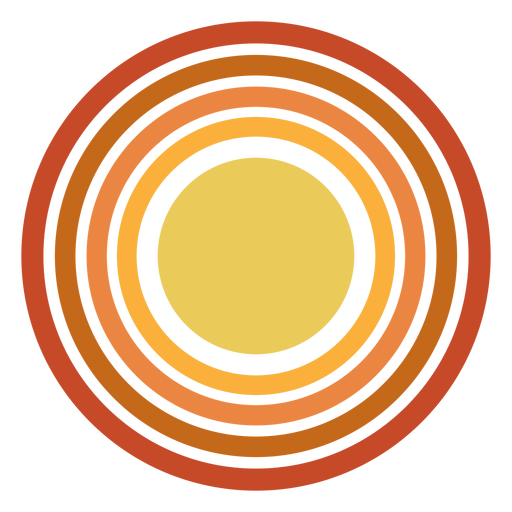 Farbverlauf in Form eines Sonnenkreises PNG-Design