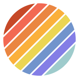Linhas diagonais do círculo do sol retrô Desenho PNG