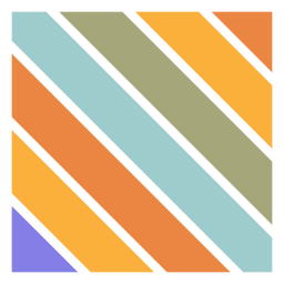 Retro sunset square diagonal lines Transparent PNG